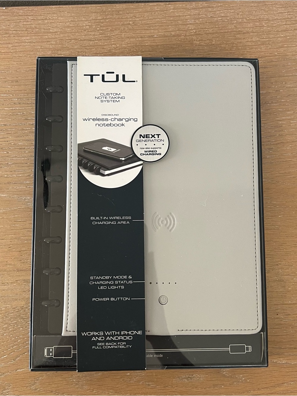 TUL Wireless Charging Notebook Junior College Work School Grey - New